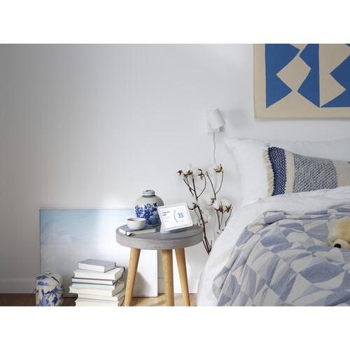 Google Nest Hub Display w/ Google Assistant, Mist (2nd Gen) + Learning Thermostat Black - Image 6