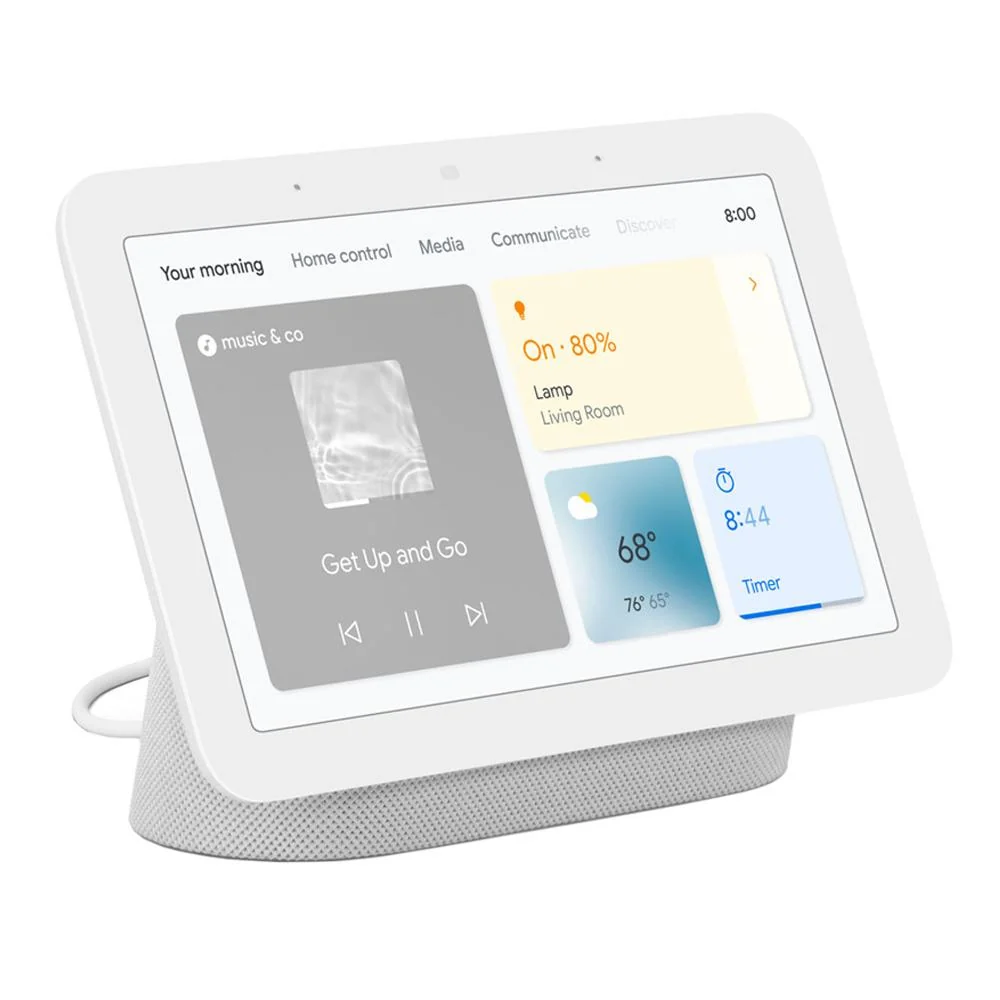 Google Nest Hub Smart Display with Assistant Chalk 2nd Gen + Router 2 Pack Sand - Image 2