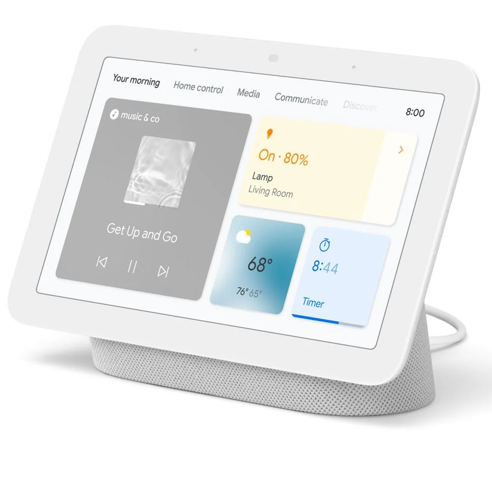 Google Nest Hub Smart Display with Assistant Chalk 2nd Gen + Router 2 Pack Sand - Image 3