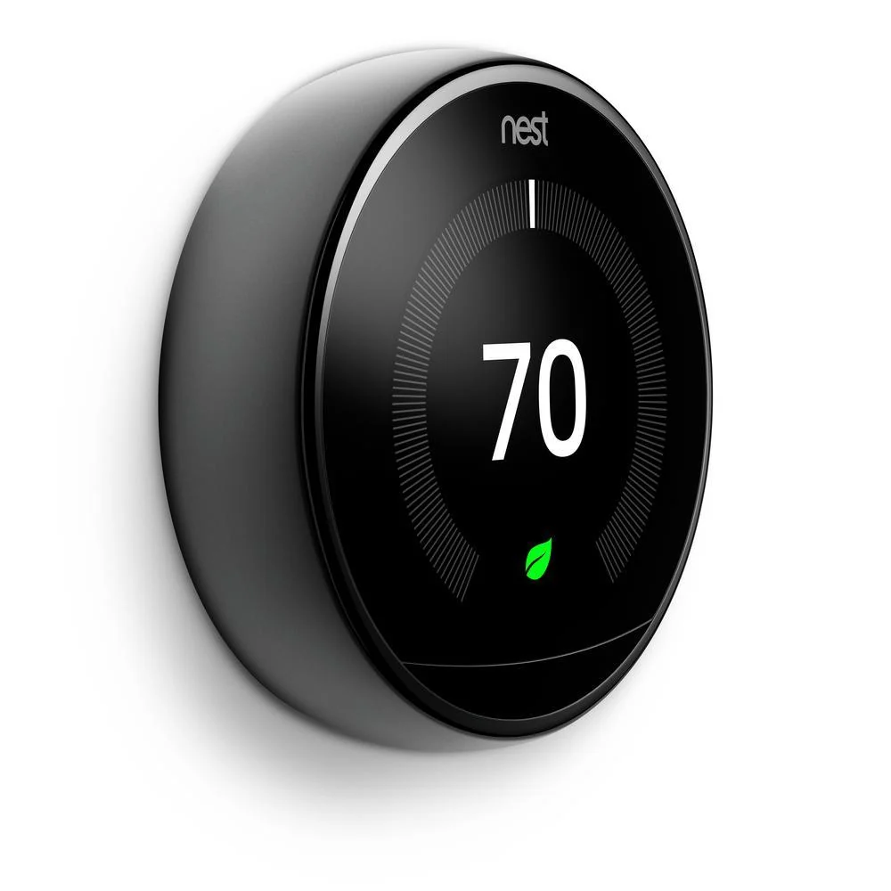 Google Nest Learning Smart Thermostat Gen 3 Mirror Black T3018US + Home Wall Mount Kit - Image 4
