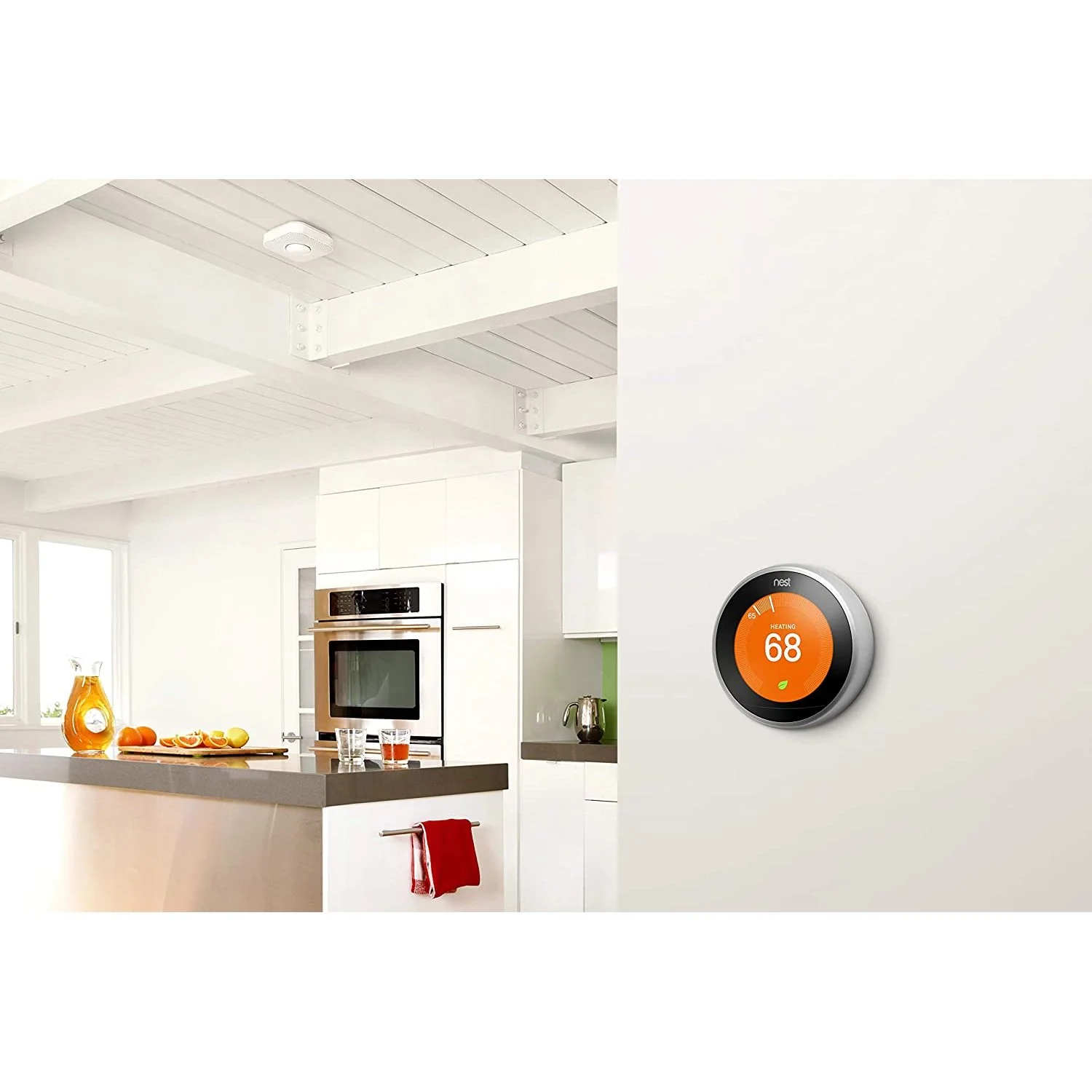 Google Nest Learning Smart Thermostat Mirror Black T3018US + Home Wall Mount + Cover Kit - Image 8