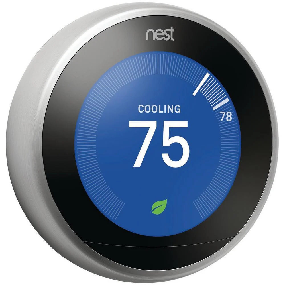 Google Nest Learning Thermostat( 3rd Gen, Polished Steel) + Thermostat Wall Plate Cover - Image 7