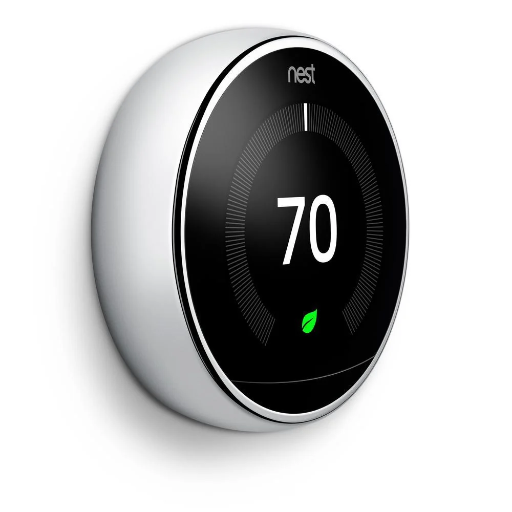 Google Nest 3rd Generation Learning Thermostat (Polished Steel) T3019US - Image 3