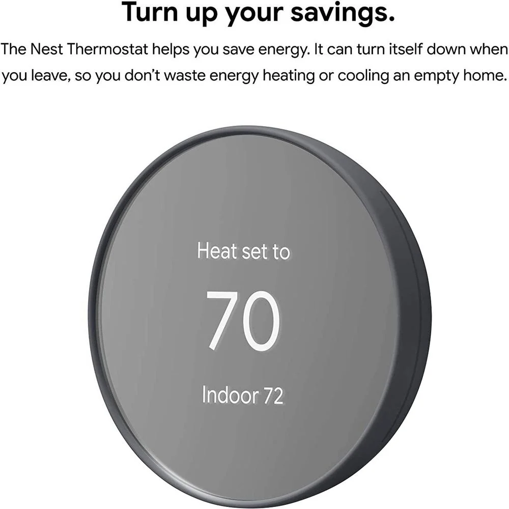 Google Nest Programmable Smart Wi-Fi Thermostat for Home (Charcoal) - GA02081-US - Open Box - Image 4