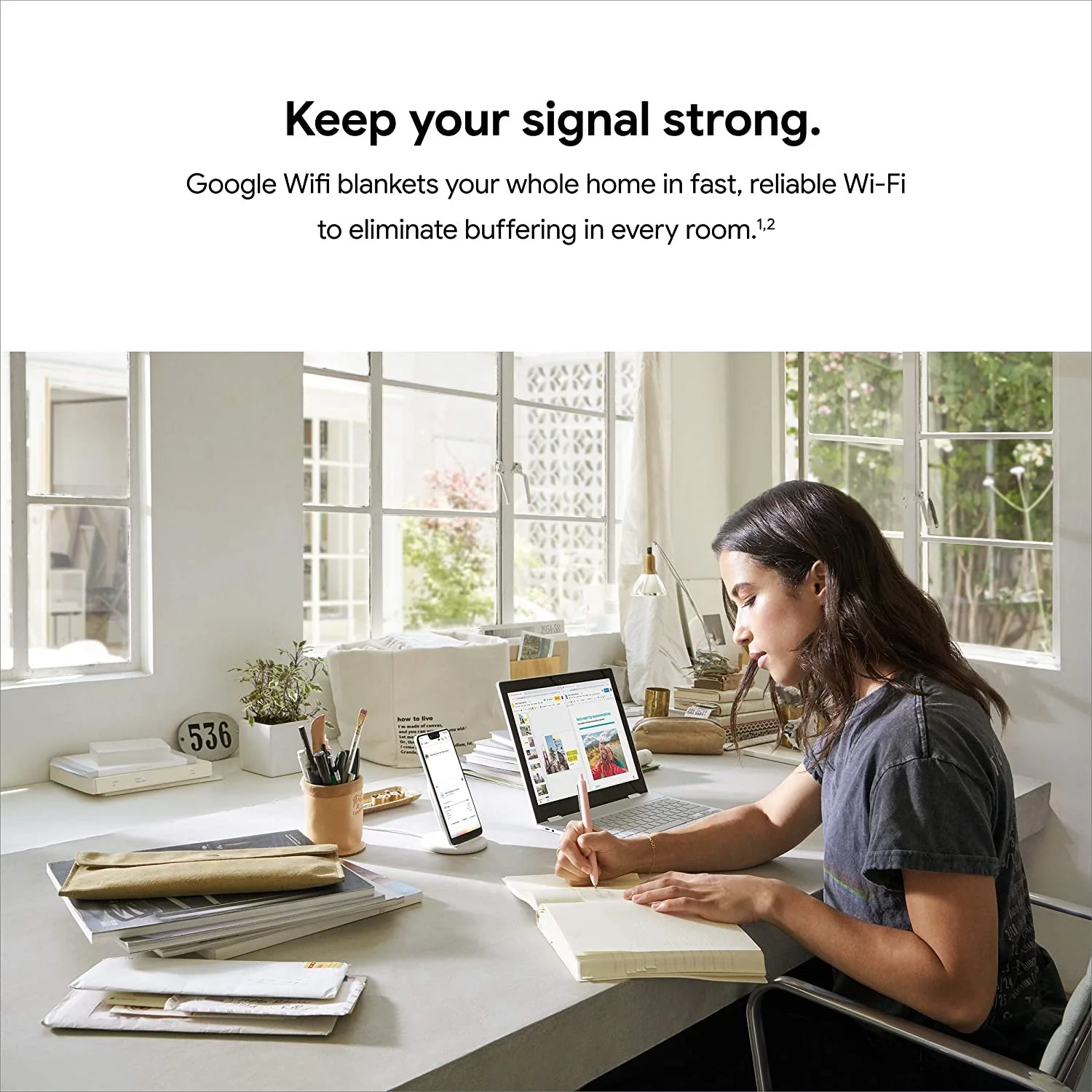 Google Wifi Network System Router AC1200 (3pk) w/ Learning Thermostat, Mirror Black - Image 8