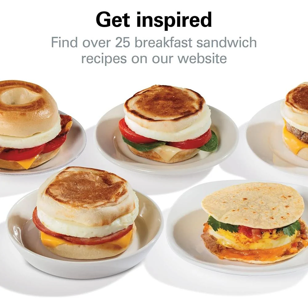 Hamilton Beach Breakfast Sandwich Maker - Gray (25475) - Open Box - Image 7