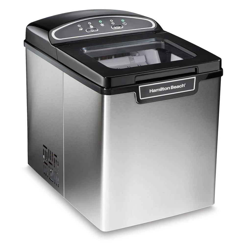 Hamilton Beach Countertop Ice Maker Stainless Steel + 1 Year Extended Warranty - Image 2