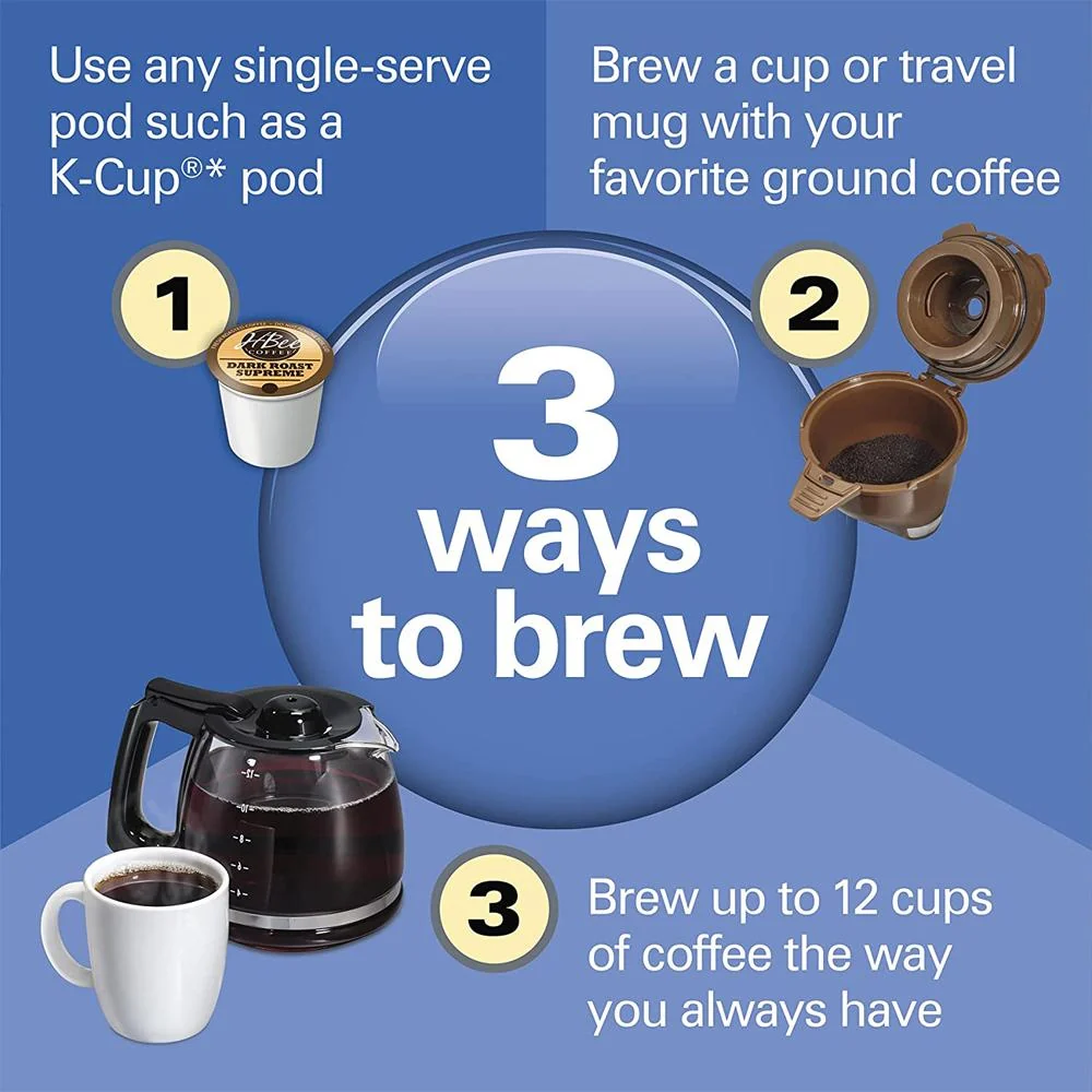 Hamilton Beach FlexBrew Trio 3-way Coffee Maker Black + Coffee Caddy and K-Cups - Image 4