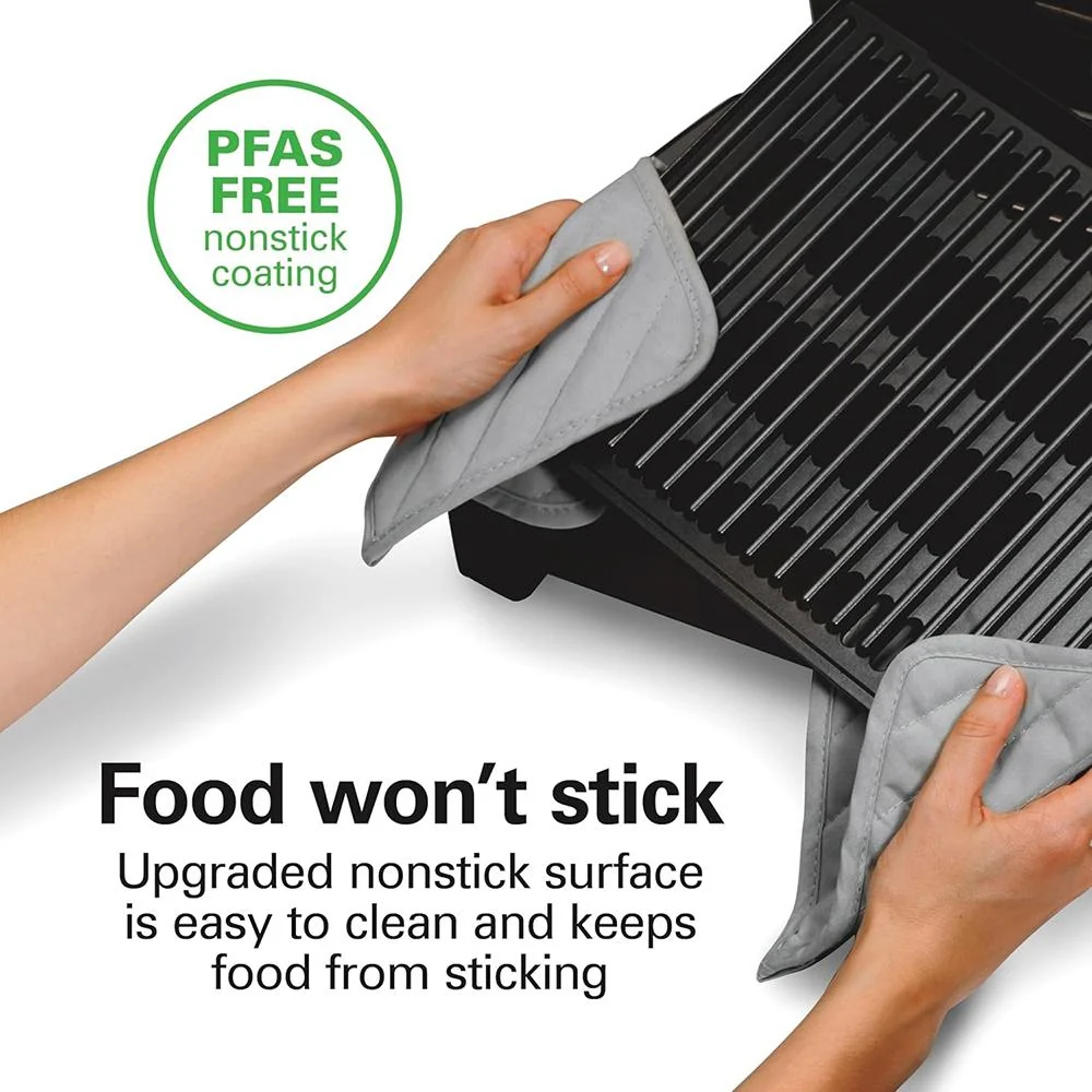 Hamilton Beach R25360 Electric Indoor Searing Grill - Stainless Steel - Factory Refurbished - Image 9