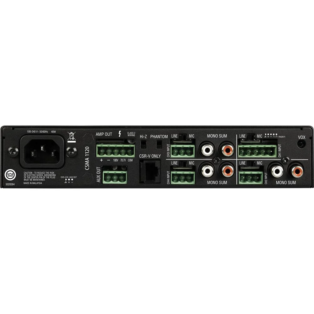 Harman Professional Solutions Single-Channel 120-Watt Powered Audio Mixer/Amplifier - NCSMA1120-U-US - Image 2