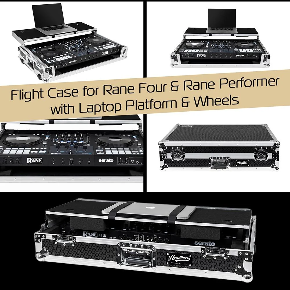 Headliner Flight Case for Rane Four and Performer with Laptop Platform and Wheels - Image 7
