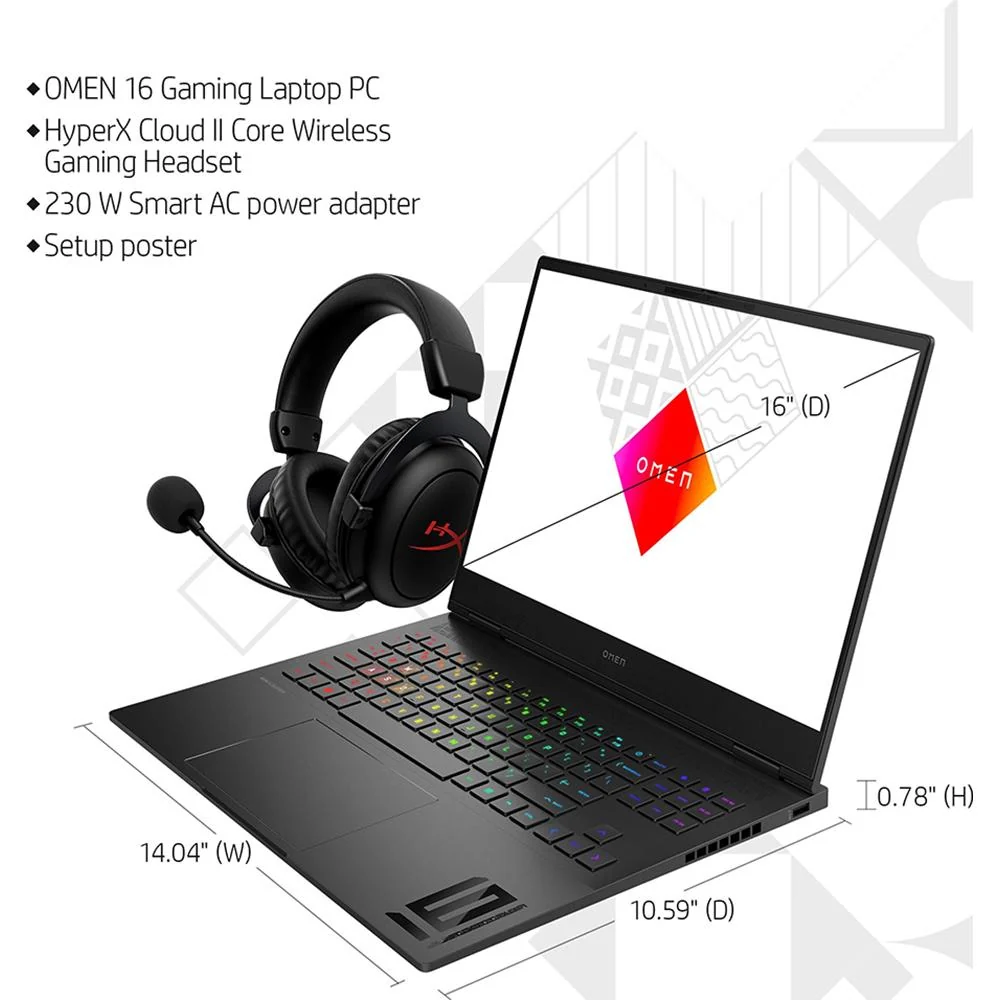 Hewlett Packard 16" WQXGA 240 Hz Display Transcend Laptop in Shadow Black - 7H9Y9UA#ABA - Image 12