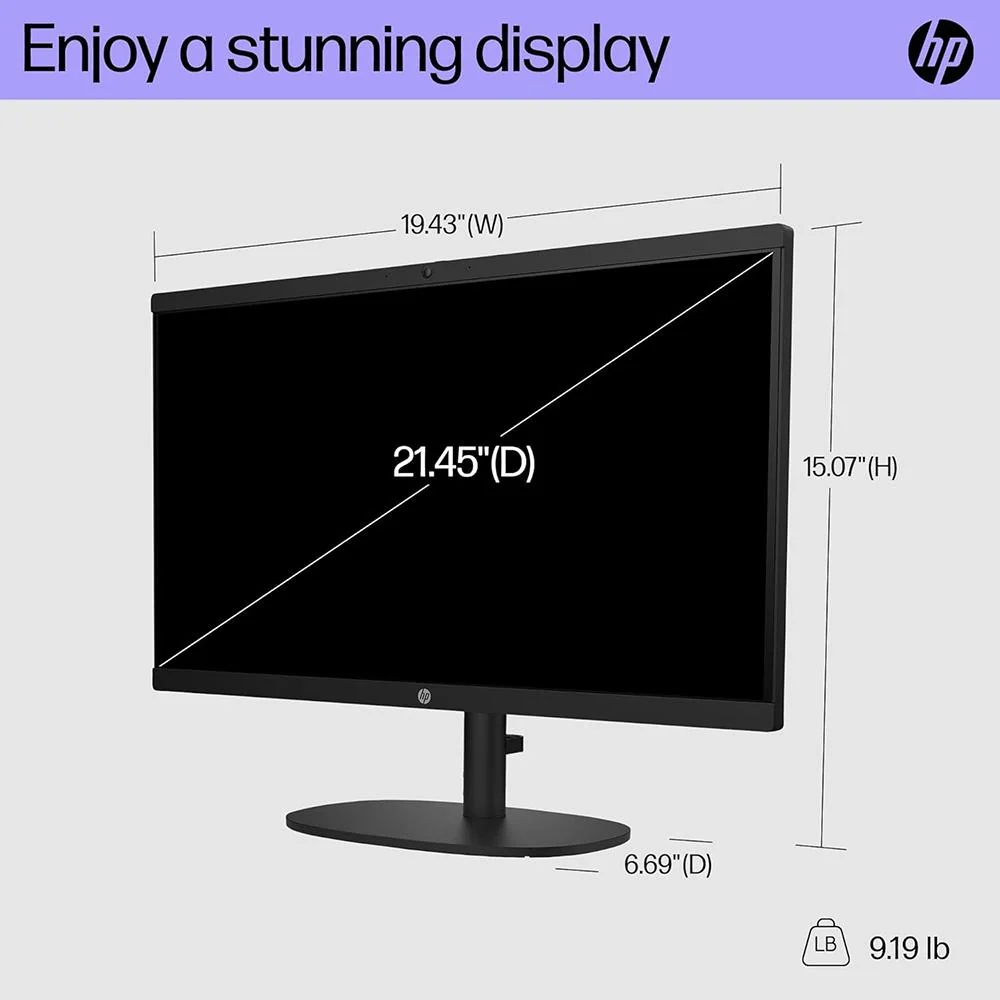 Hewlett Packard 22-dg0040 21.5 Intel Pentium N200 8GB/512GB All-in-One Desktop PC - Open Box - Image 3