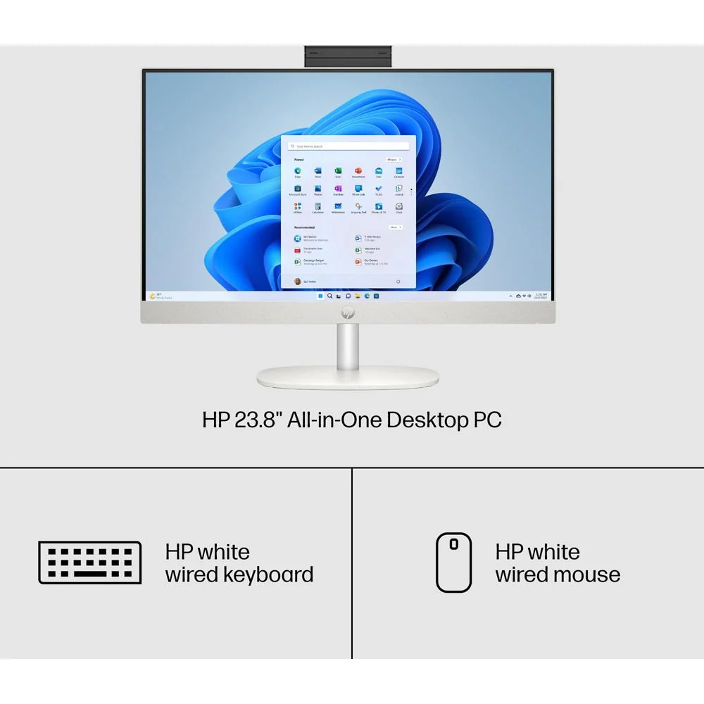 Hewlett Packard 23.8" All-in-One Desktop PC, AMD 7120U Open Box + 1 Yr Warranty - Image 9
