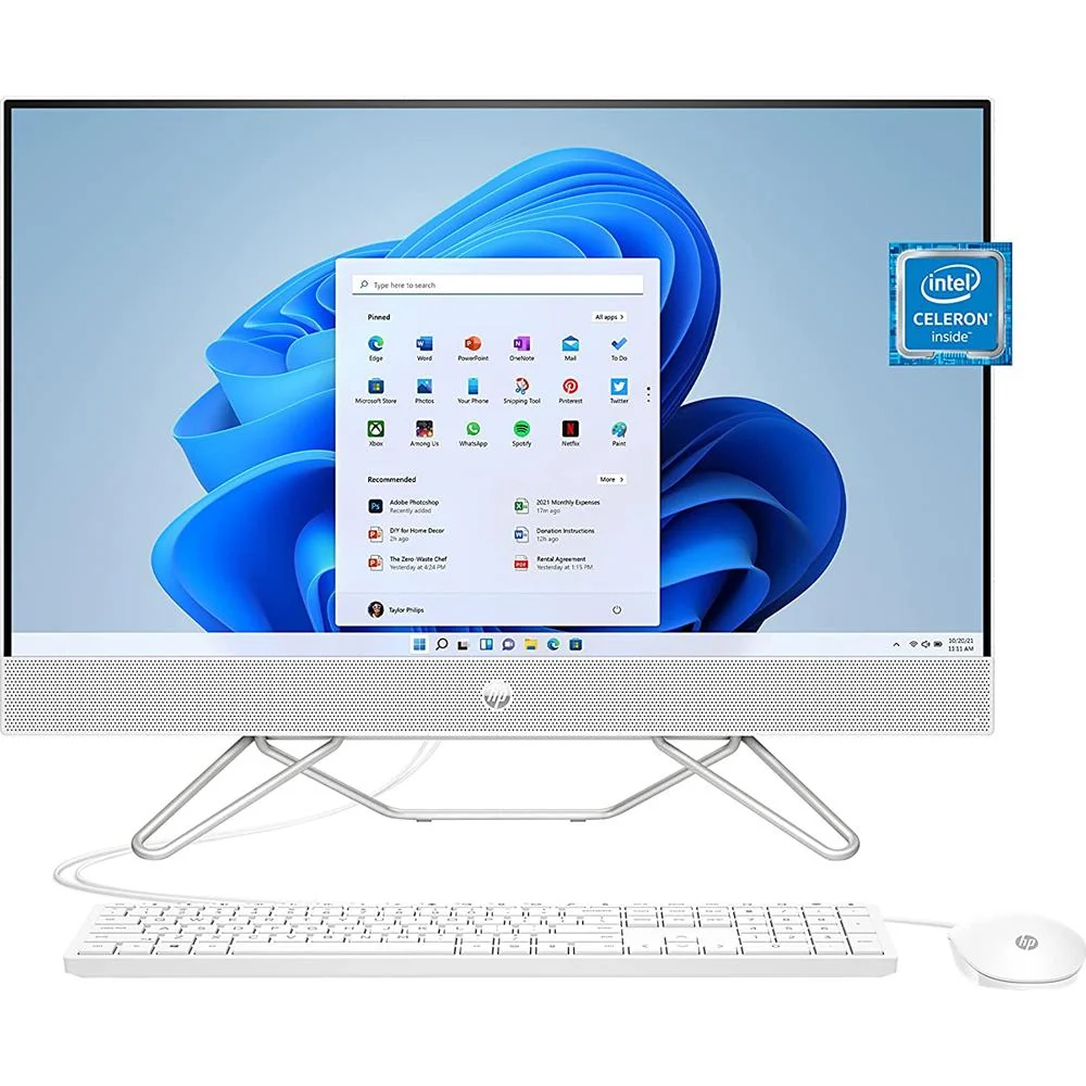 Hewlett Packard 23.8" Intel Celeron J4025 4/256GB SSD Desktop PC Open Box + 1 Year Warranty Pack - Image 2