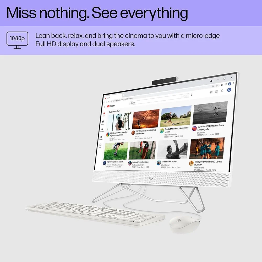 Hewlett Packard 24-cb1210 23.8" Intel i5-1235U 8GB/256GB All-in-One Desktop PC (9Y072AA) - Image 4
