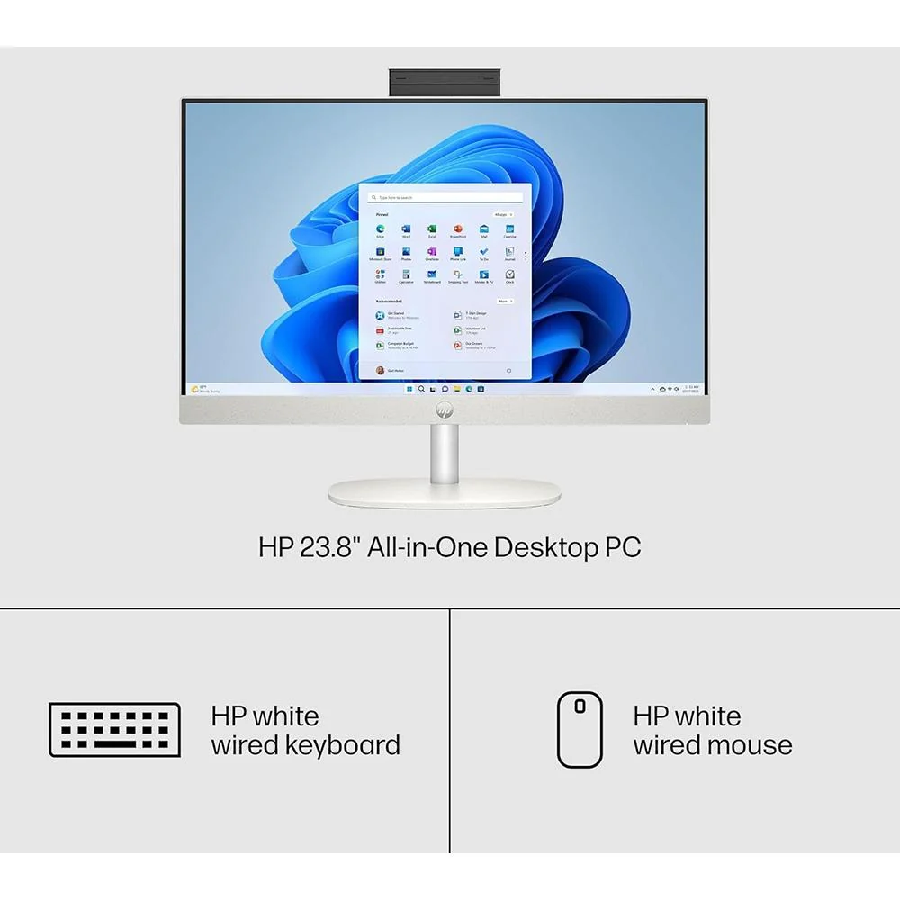 Hewlett Packard 24-cr0110 23.8" AMD Athlon Silver 7120U 8GB/256GB All-in-One Desktop PC - Image 12