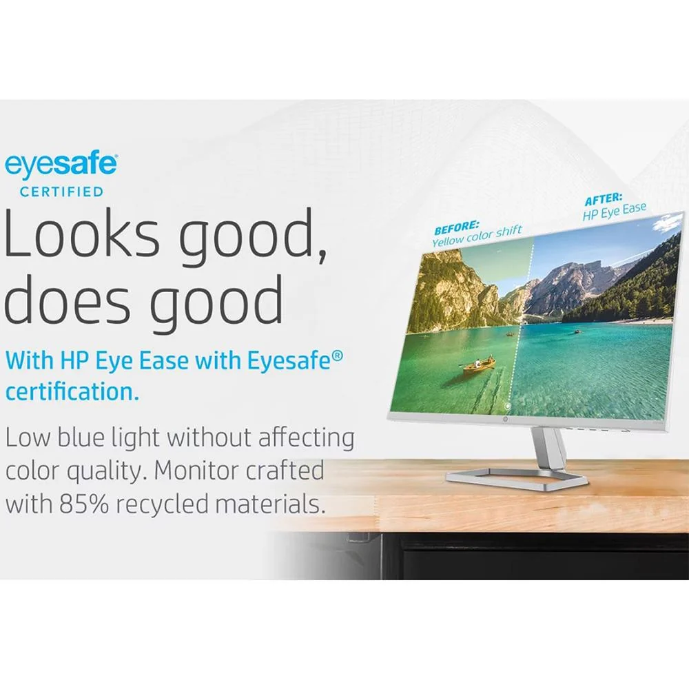 Hewlett Packard 24" FHD PC Monitor with AMD FreeSync White + 2 Year Warranty - Image 9