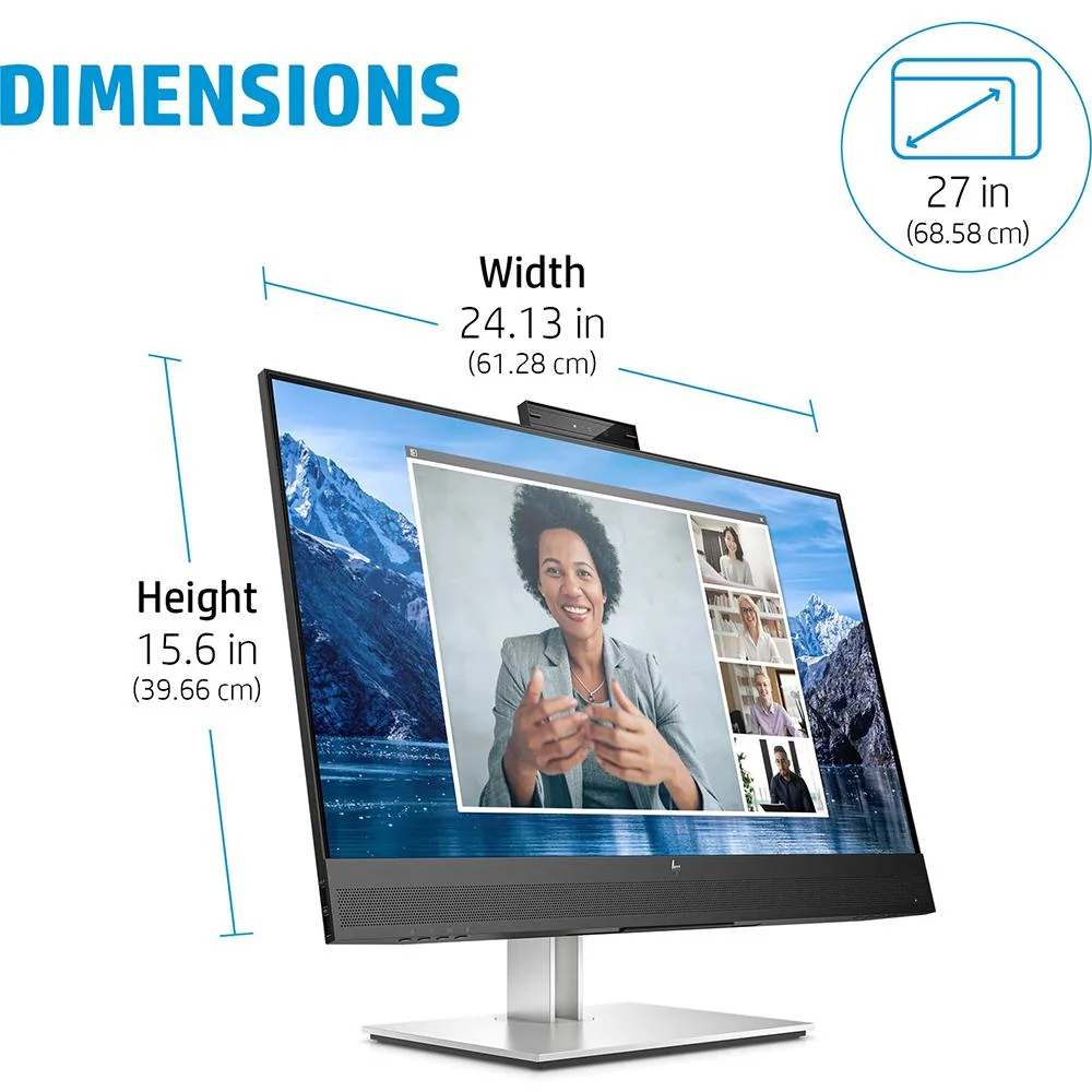 Hewlett Packard E27m G4 27" WQHD 2560x1440 75Hz 5ms 16:9 IPS Monitor (40Z29AA) - Image 7