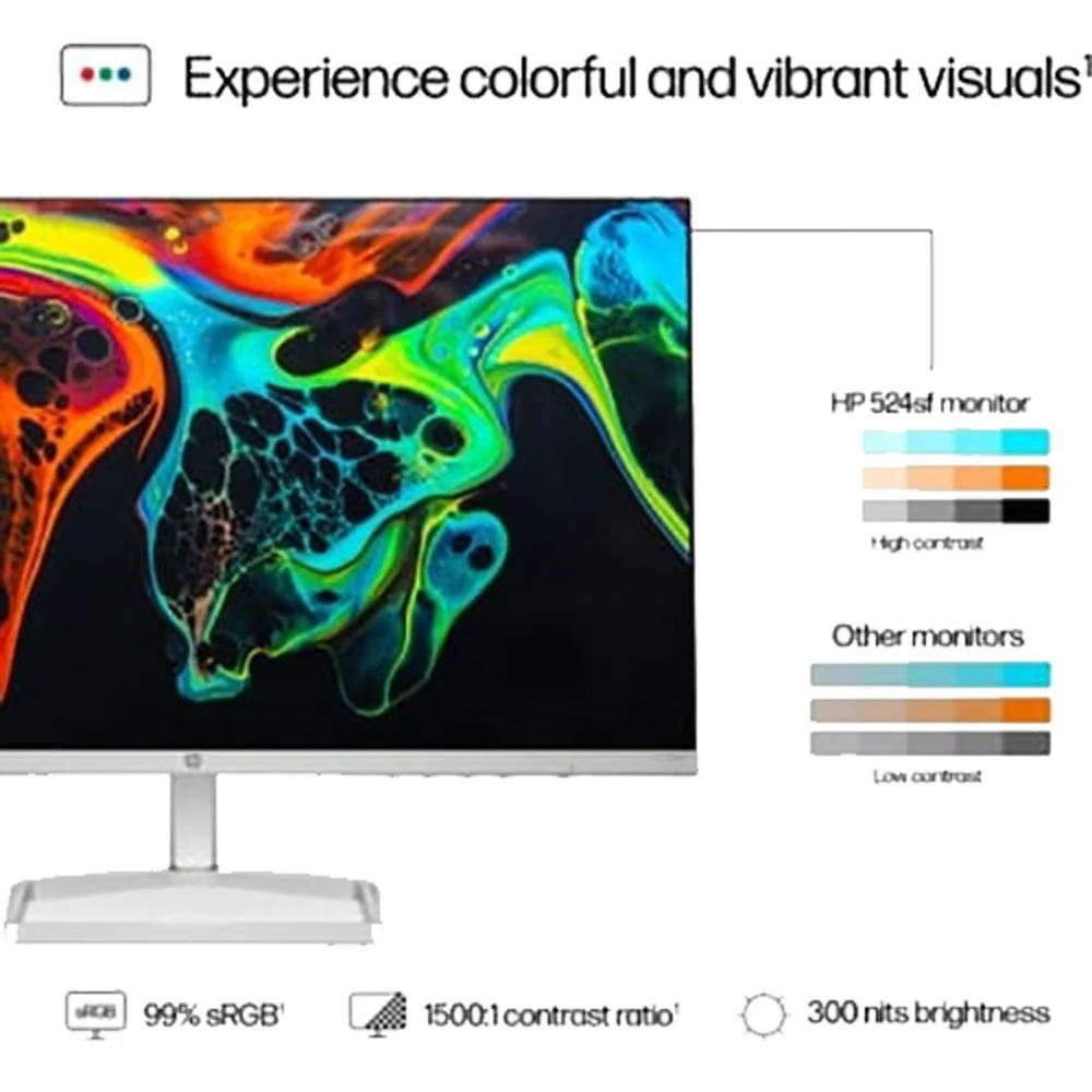 Hewlett Packard 524sf Series 5 24" FHD 100Hz 1500:1 5ms IPS Dual Monitor Bundle - Image 7