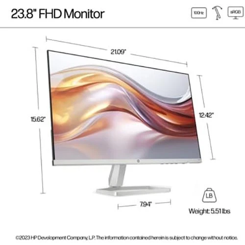 Hewlett Packard 524sf Series 5 24 FHD 100Hz IPS Monitor Black/Silver Open Box - Image 9