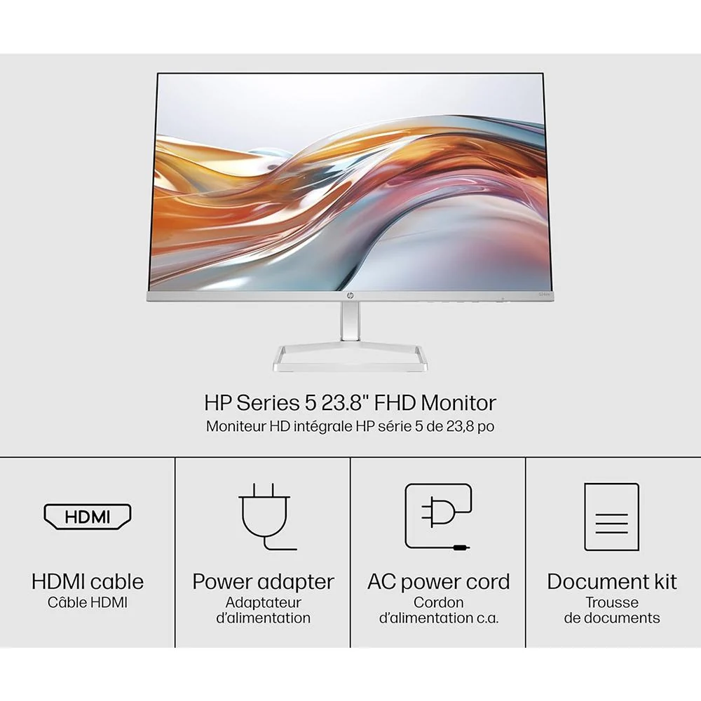 Hewlett Packard 524sw Series 5 23.8" FHD 1080p 16:9 5ms 100Hz IPS Monitor (94C21AA) - Open Box - Image 9