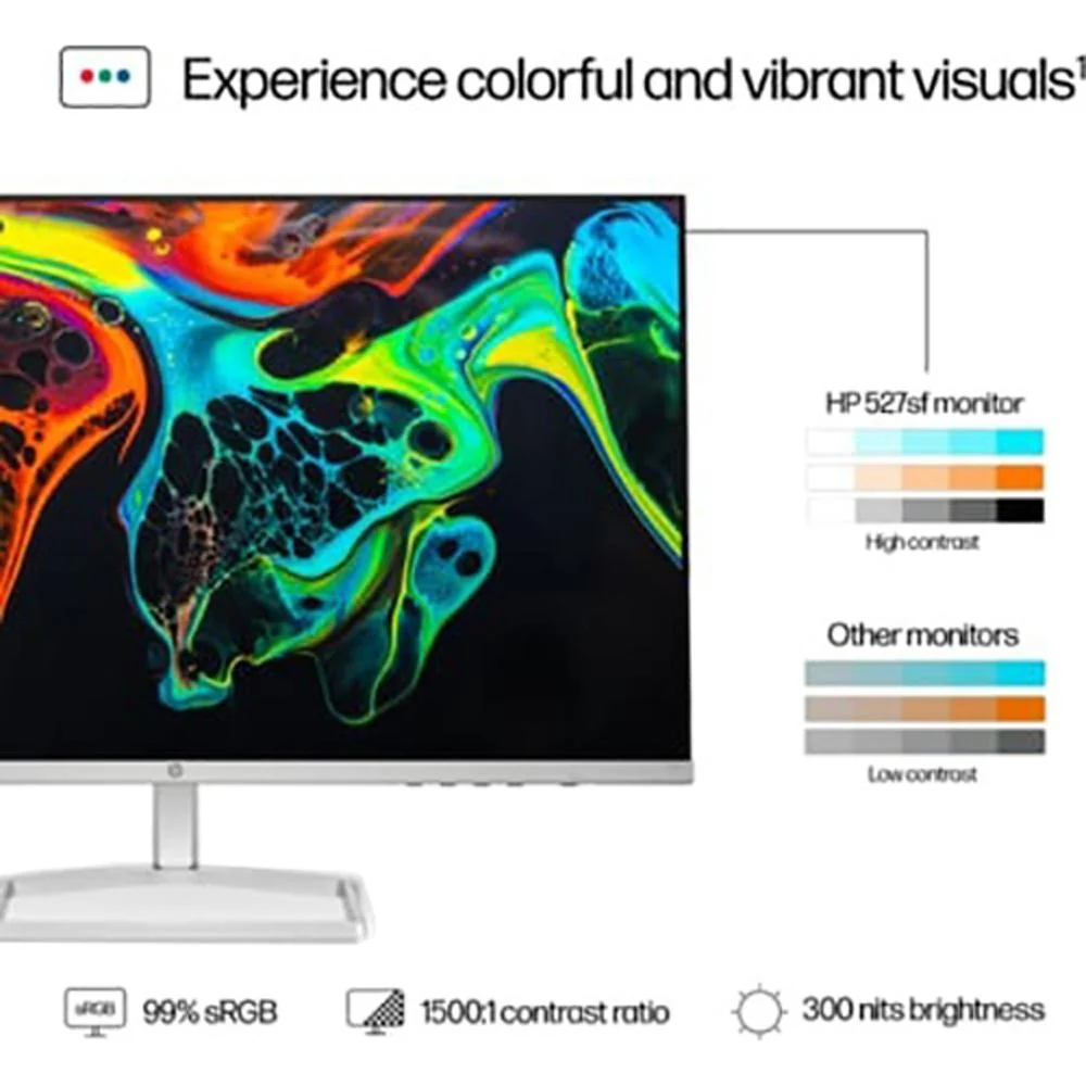 Hewlett Packard 527sf Series 5 27" FHD 100Hz 1500:1 5ms IPS Dual Monitor Bundle - Image 8