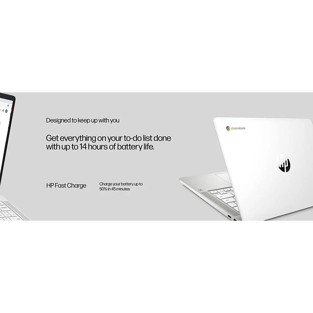 Hewlett Packard Chromebook 14" Touch Laptop 4/64GB SSD OPEN BOX + 1 Year Warranty Pack - Image 12