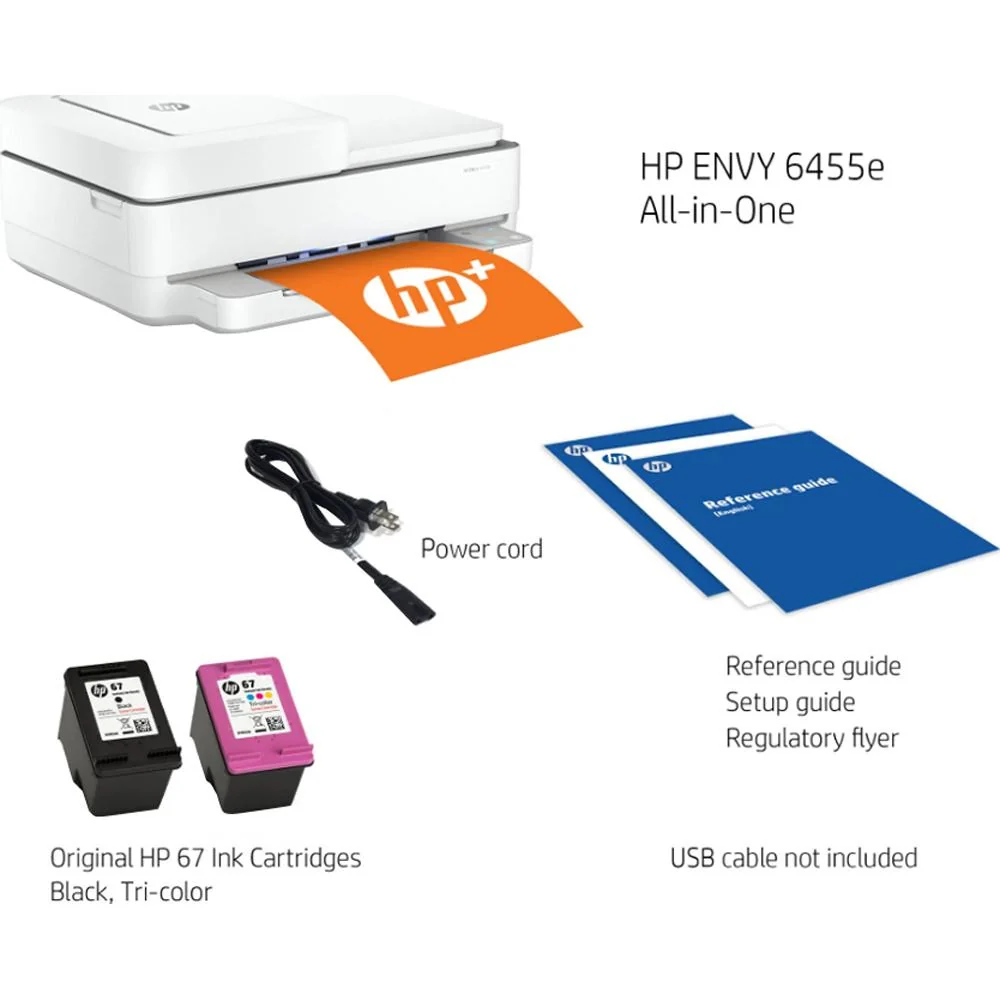Hewlett Packard Envy 6458E Wireless Color All-in-One Printer - Refurbished, Open Box - Image 6