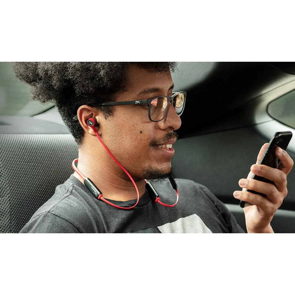 Hewlett Packard HyperX Cloud Buds Bluetooth Wireless Headphones, Red-Black (4P5H7AA) - Image 9