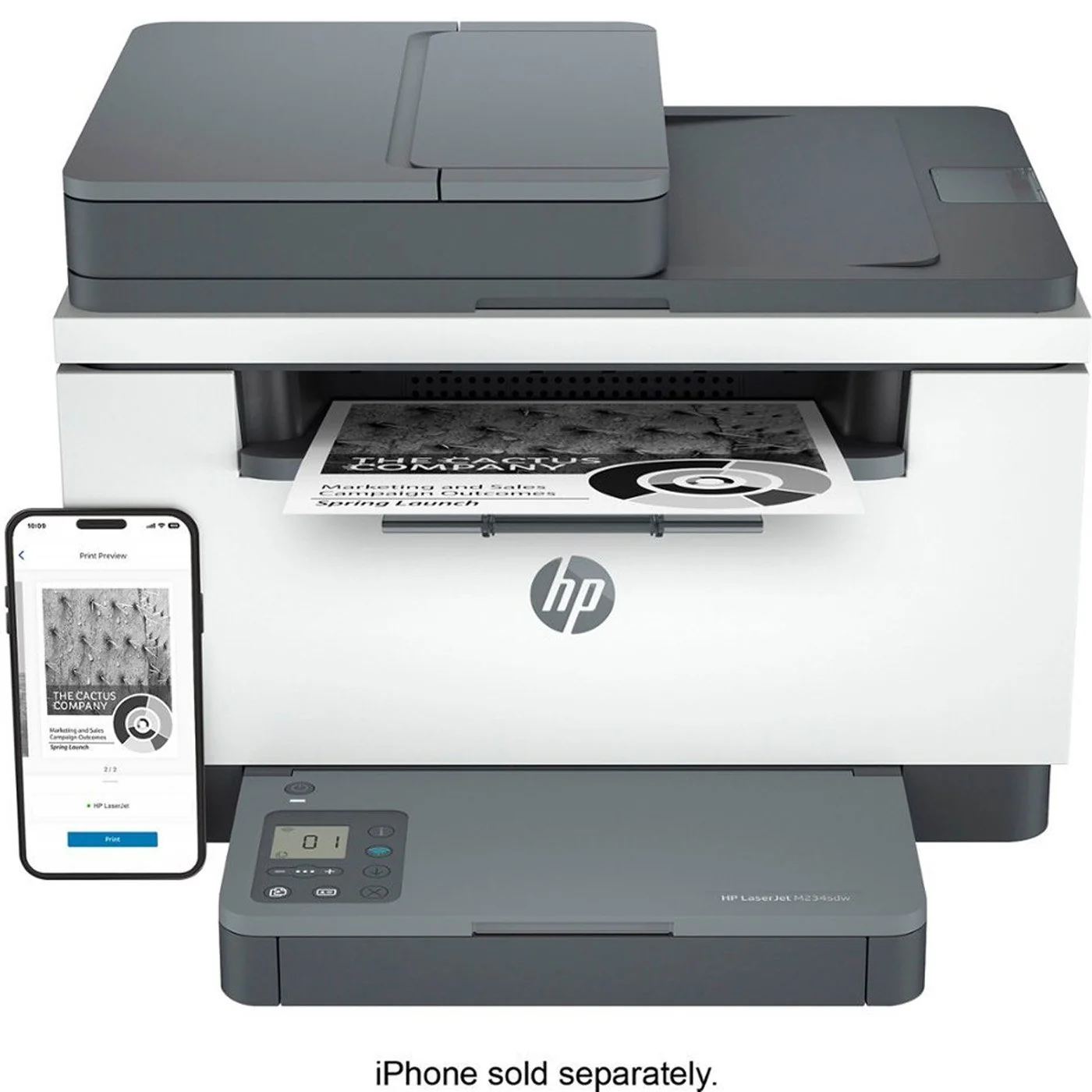 Hewlett Packard LaserJet M234sdw Wireless Black-and-White Laser Printer, White & Slate - Image 13