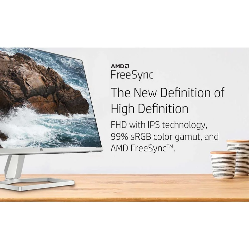 Hewlett Packard M24fd 23.8" Full HD 1080p 16:9 FreeSync IPS Monitor, Silver and Black - Image 8