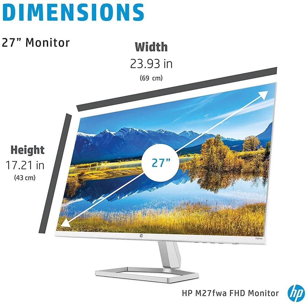 Hewlett Packard M27fwa 27" Full HD 1080p 16:9 75Hz FreeSync HDMI VGA IPS Monitor - Image 4