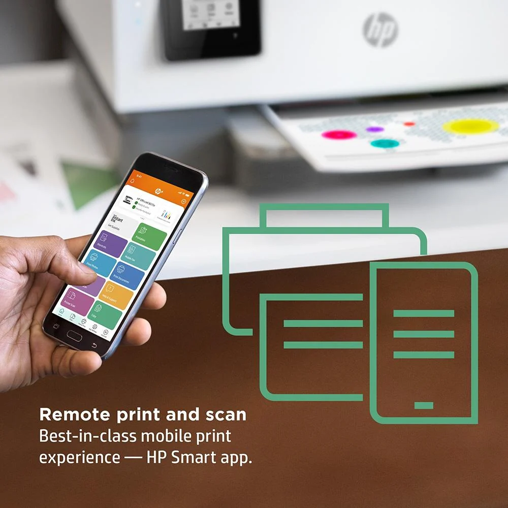 Hewlett Packard Officejet Pro 8015e Wireless Color All-in-One Printer, Copier, Scanner - Image 8