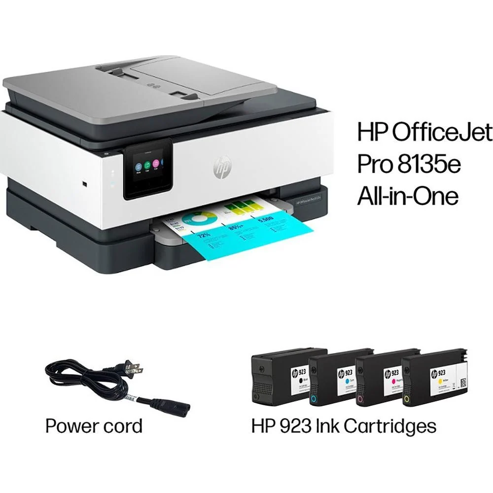 Hewlett Packard OfficeJet Pro 8135e Wireless All-In-One Inkjet Printer AiO - Open Box - Image 9