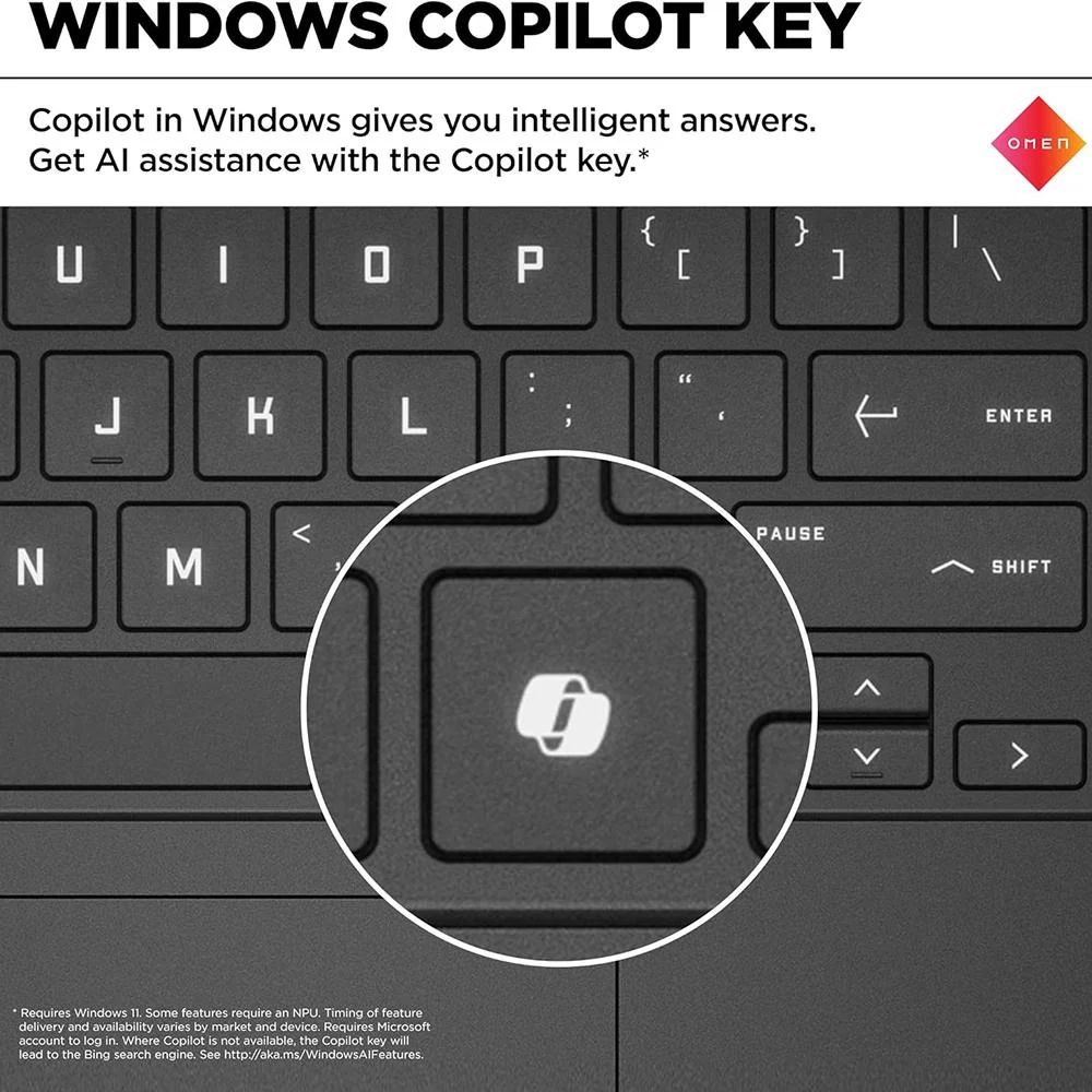 Hewlett Packard OMEN 17-db0010nr 17.3" AMD Ryzen 7 8845HS 32GB/1TB CoPilot Gaming Laptop - Image 5