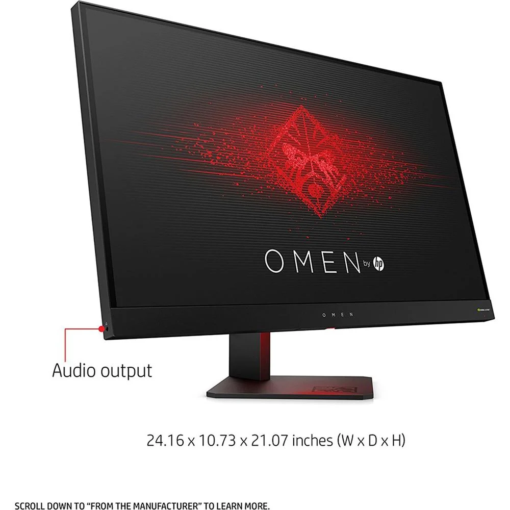 Hewlett Packard Omen 27 Inch Gaming HD (1920 x 1080) 165Hz 1ms Gaming Monitor - Open Box - Image 3