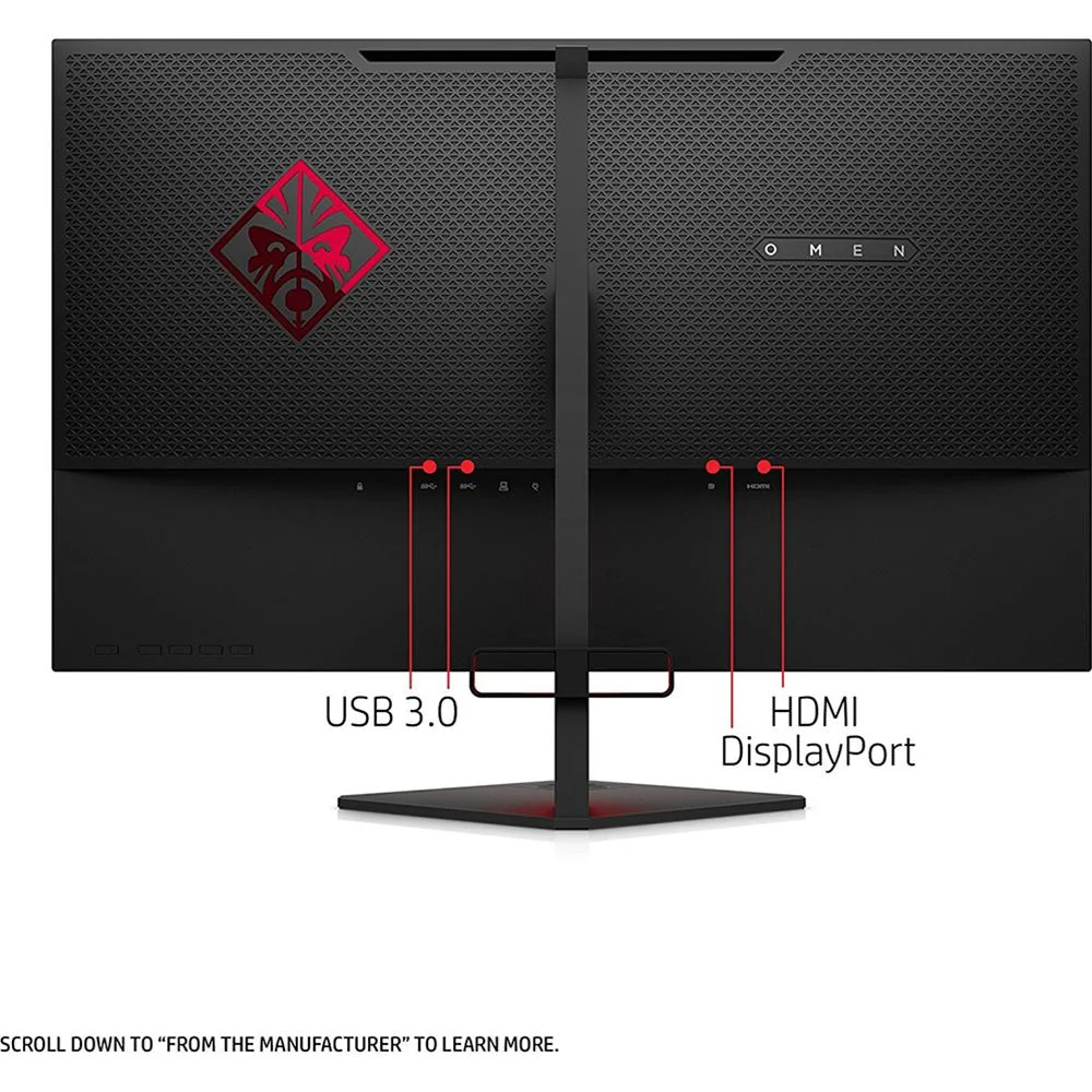 Hewlett Packard Omen 27 Inch Gaming HD (1920 x 1080) 165Hz 1ms Gaming Monitor - Open Box - Image 4