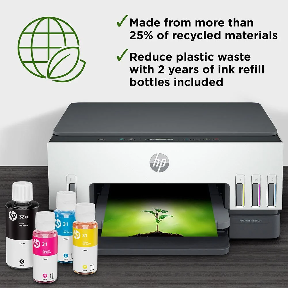 Hewlett Packard Smart Tank 6001 Wireless Inkjet All-in-One Printer (2H0B9A) - Image 11