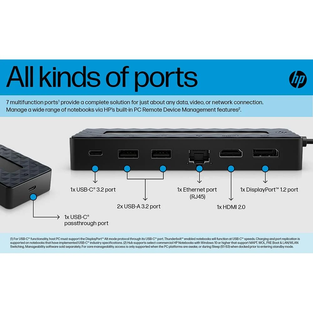 Hewlett Packard Universal USB-C Multiport Hub - 50H55UT - Image 10
