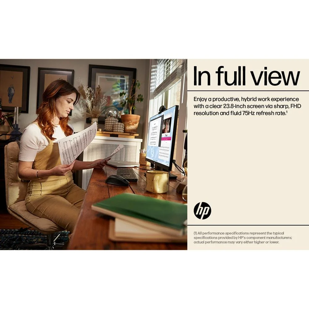 Hewlett Packard V24v G5 24" Full HD FreeSync LCD Monitor Black 65P62AA Open Box - Image 9