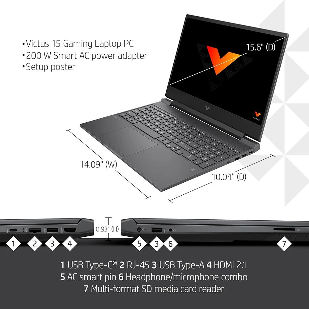 Hewlett Packard Victus 15-fa1010nr 15.6" Intel i5-13500H 16GB/512GB Gaming Laptop - Image 6