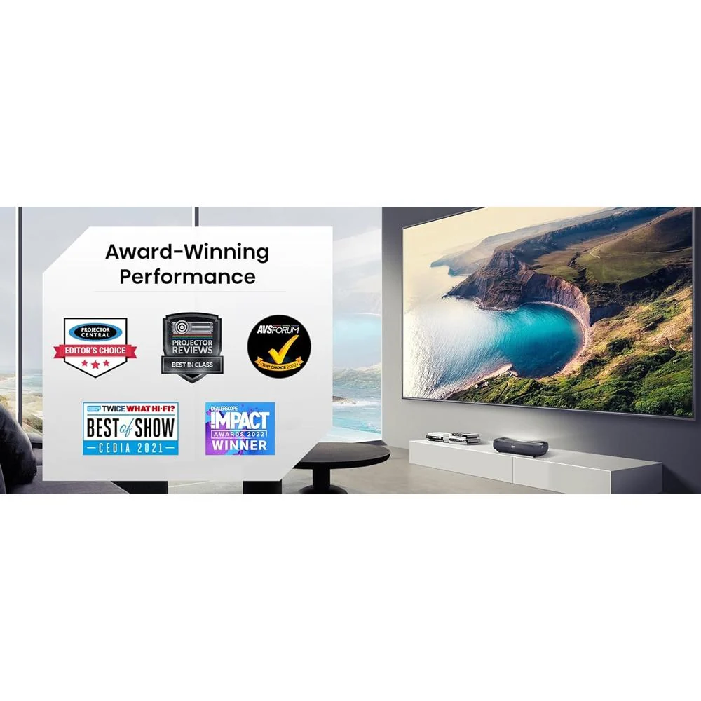 Hisense L9G 4K UHD Laser TV Triple-Laser UST Projector w/ 100" ALR Screen (Refurbished) - Image 11