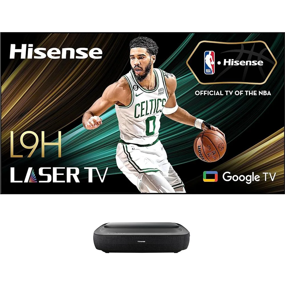 Hisense L9H 3000-Lumen 4K Laser DLP Smart Home Projector w/ 120in ALR Screen - Open Box