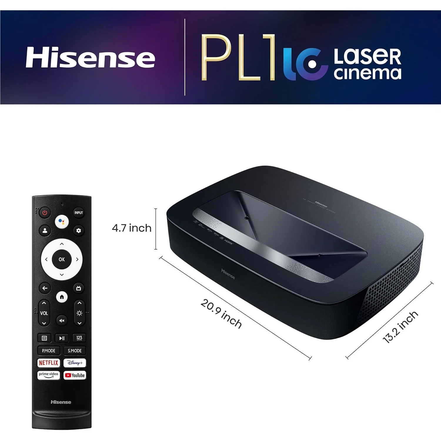 Hisense PL1 2200 Lumen UHD 4K UST Laser Smart Home Theater Projector - Image 6