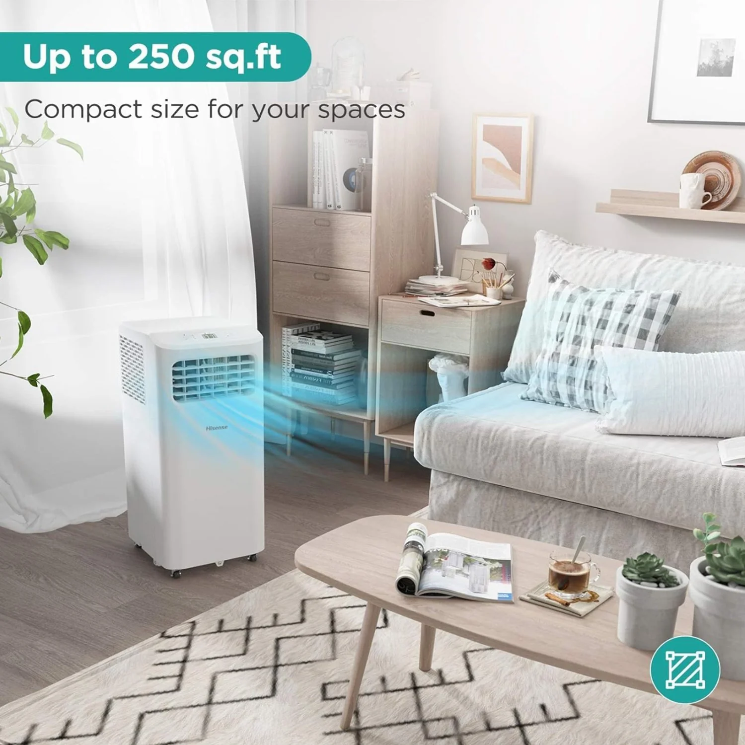 Hisense Portable Air Conditioner 6,000 BTU, white (Refurbished) - Image 2