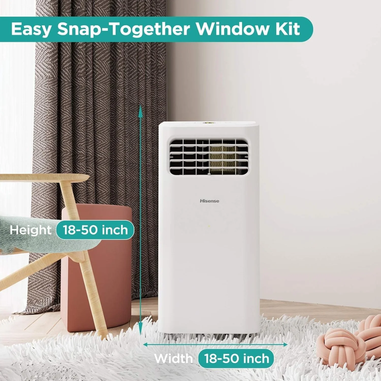Hisense Portable Air Conditioner 6,000 BTU, white (Refurbished) - Image 6