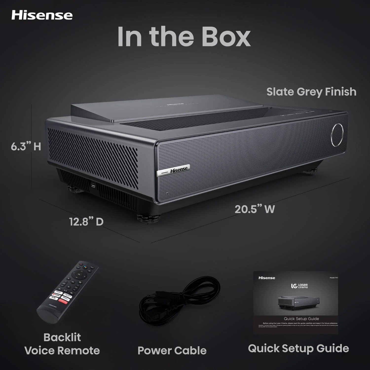 Hisense PX1-PRO 90-130" Ultra Short Throw 4K HDR LASER Projector + Headphone Bundle - Image 10