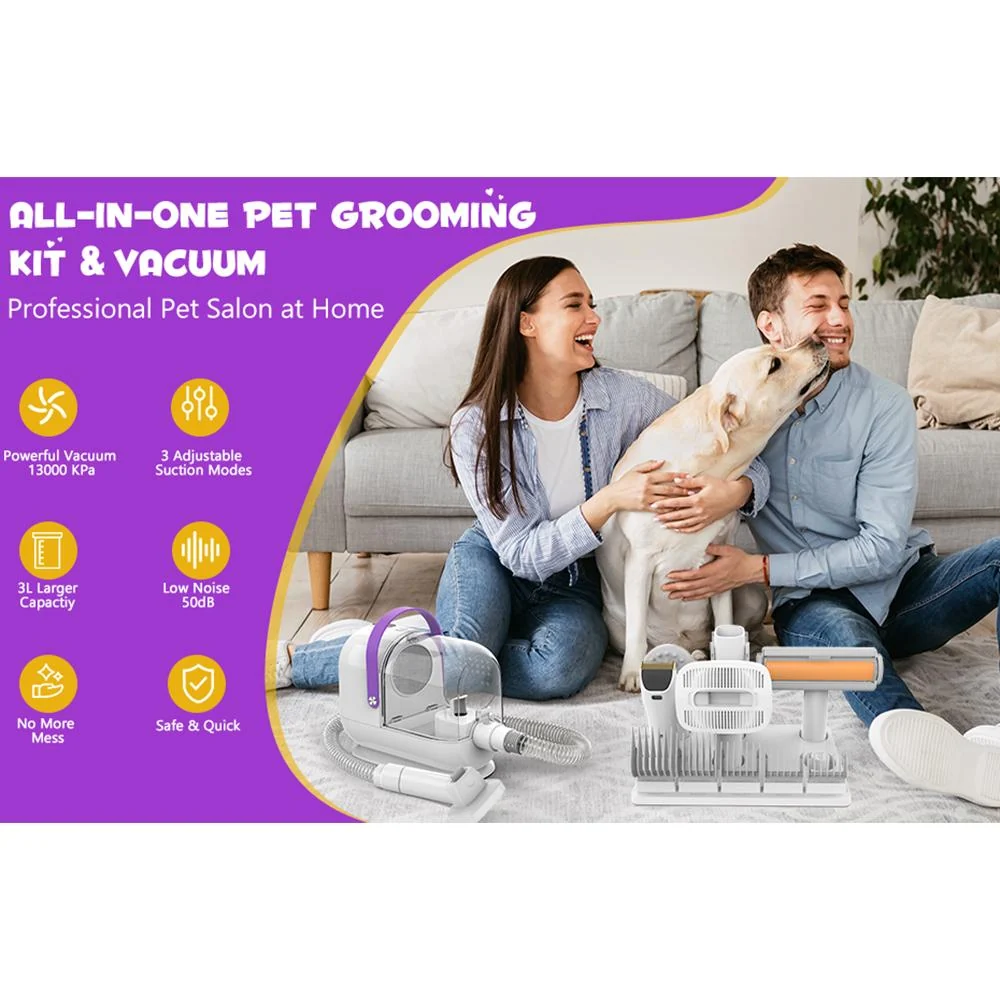 Homeika 3L Pet Grooming Vacuum Pet Hair Suction & Tools - H317-WHITE - Open Box - Image 11