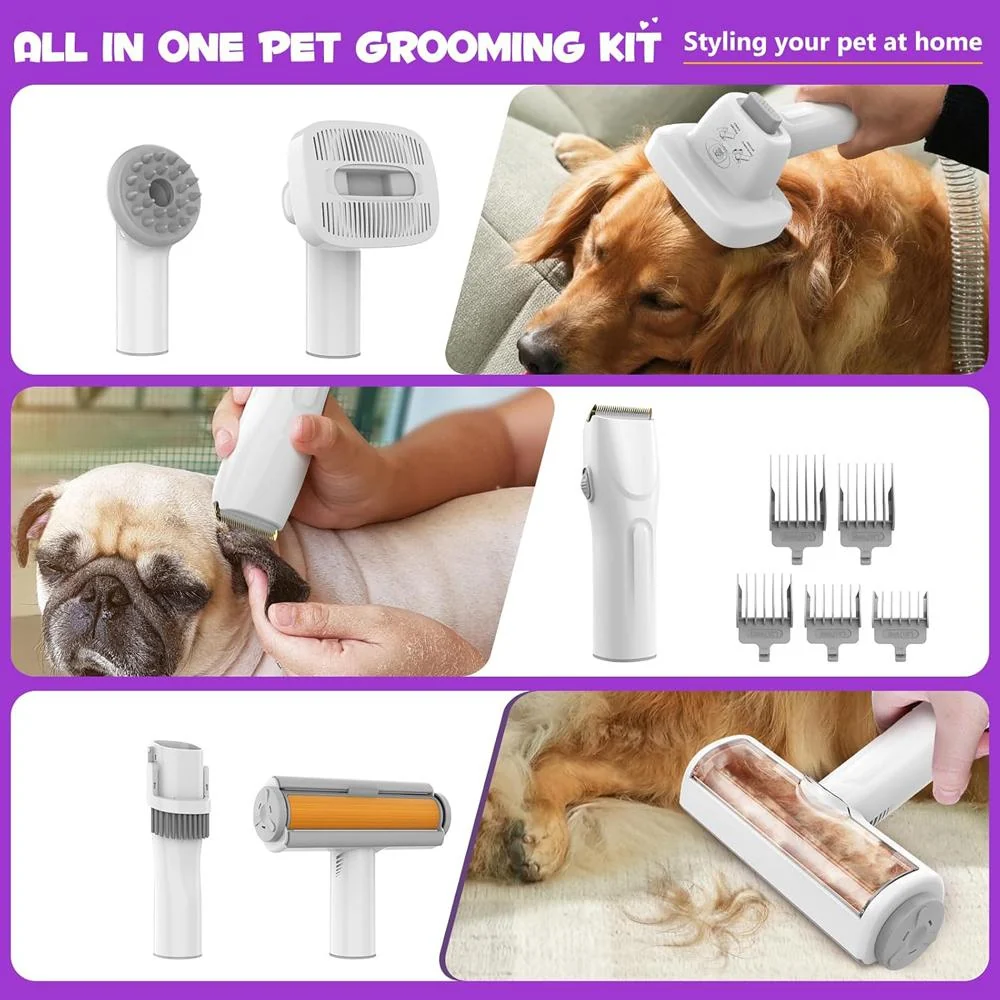 Homeika Dog Grooming Kit Vacuum, 3L Pet Grooming Vacuum Pet Hair Suction & Tools - Image 3